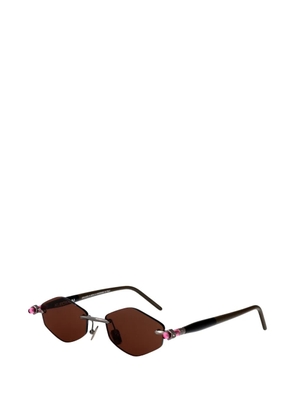 Kuboraum Maske P60 geometric-frame sunglasses - Silver