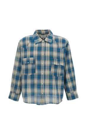 FOUND plaid flannel shirt - Blue