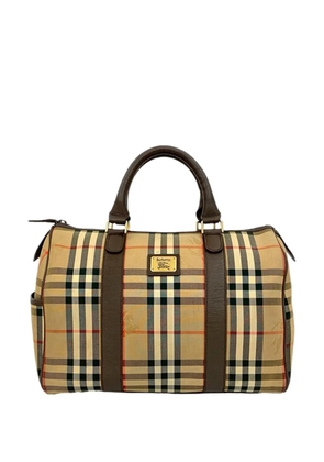 Burberry Pre-Owned 20th Century Haymarket Check Canvas boston bag - Neutrals