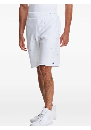 Champion C-Life Reverse Weave Paint Splatter shorts - White