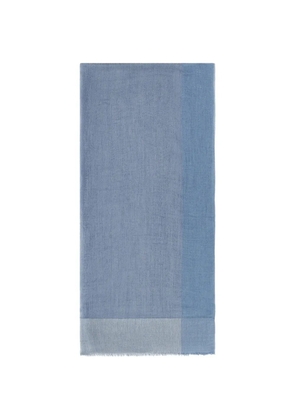 Paul & Shark colour-block frayed scarf - Blue