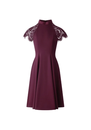 Shanghai Tang Tang lace-sleeves mini dress - Purple