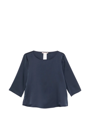 Pennyblack satin-finish three-quarter sleeve blouse - Blue