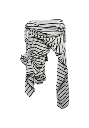 Vaquera striped draped mini skirt - Grey