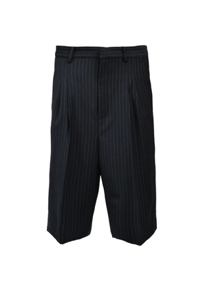 BREATH pinstripe pleated shorts - Blue