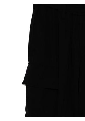 Yohji Yamamoto gabardine flap-pocket trousers - Black