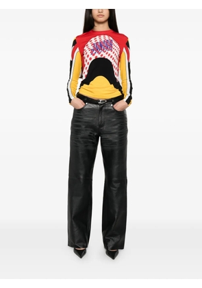 Jean Paul Gaultier Body Map long-sleeve top - Red