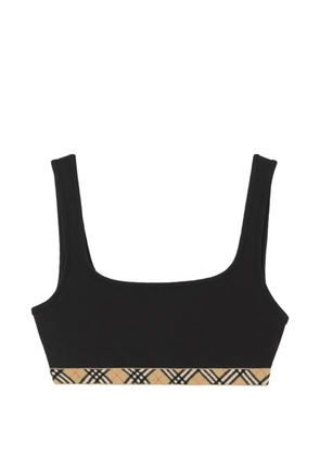 Burberry Check trim bikini top - Black
