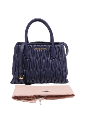 Miu Miu Pre-Owned Matelassé tote bag - Blue