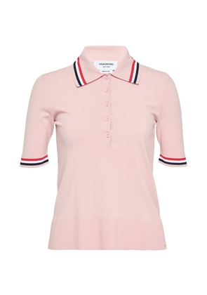 Thom Browne Exclusive stripe-trims polo shirt - Pink