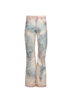 LA MASKARADE graphic leather trousers - Neutrals