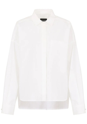 Emporio Armani drop-shoulder cotton shirt - White