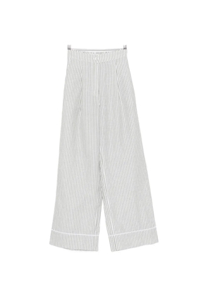 Riviera striped-pattern pants - White