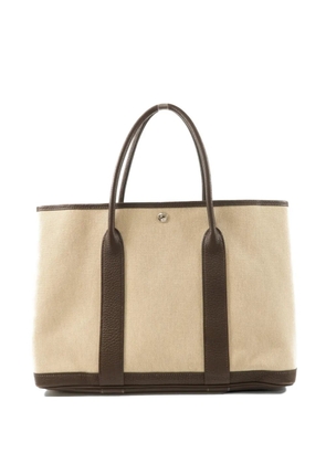 Hermès Pre-Owned Garden Party PM leather-trim tote bag - Neutrals