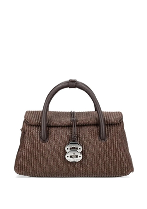 Zanellato small Dotta® woven tote bag - Brown