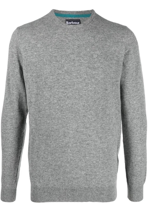 Barbour logo-embroidered wool sweater - Grey