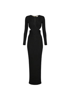 Elisabetta Franchi V-neck maxi dress - Black