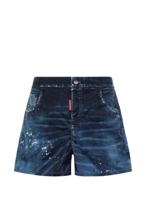 DSQUARED2 denim-print swim shorts - Blue