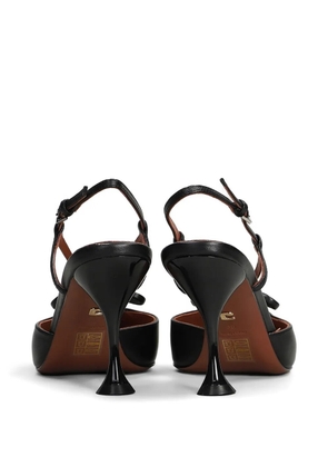 Lola Cruz Audrey bow-detail slingback pumps - Black