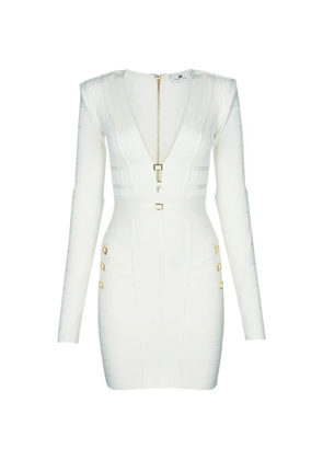 Elisabetta Franchi mini knitted dress - White