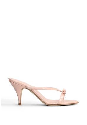 3juin Linda bow-detail patent-leather sandals - Pink