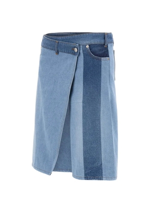 Coperni patchwork denim skirt - Blue
