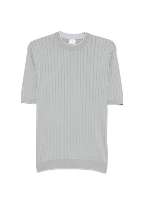 Eleventy ribbed-knit short-sleeve T-shirt - Blue
