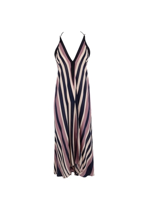 Volantis Sunset striped silk dress - Blue