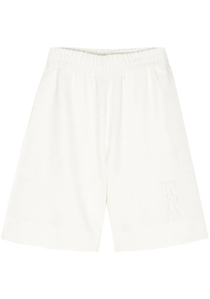 Emporio Armani logo-embroidered track shorts - Neutrals