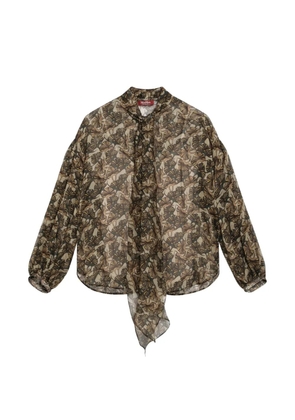 Max Mara floral-print blouse - Brown