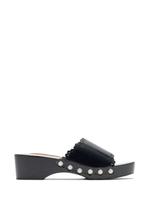 Simone Rocha scalloped pearl sandals - Black