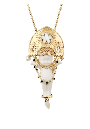 Gem Kingdom Koko Happy Baby porcelain necklace - Gold