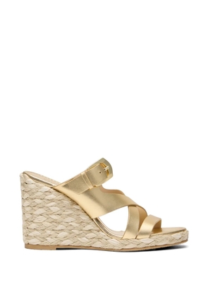 Stuart Weitzman 8.5cm Sai mules - Gold