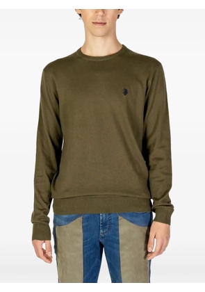 U.S. POLO ASSN. embroidered-logo sweater - Green