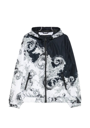 Versace Jeans Couture baroque-print hooded jacket - White