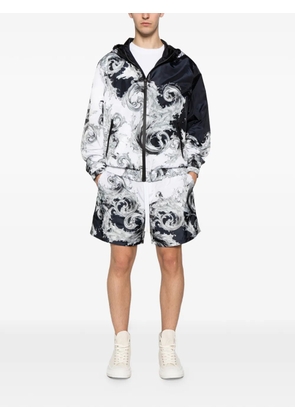 Versace Jeans Couture baroque-print hooded jacket - White