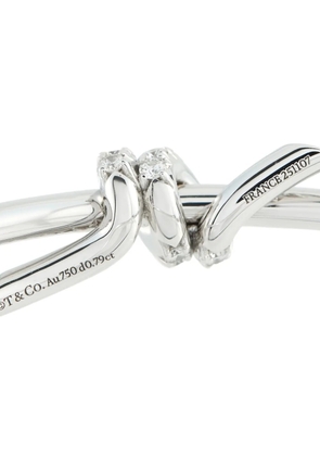 Tiffany & Co. Knot diamond 18k white gold bangle bracelet - Silver