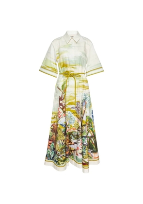 ALEMAIS Jungle Boogie midi dress - Neutrals