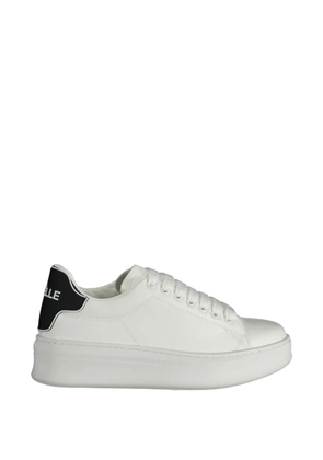 Gaelle platform leather sneakers - White