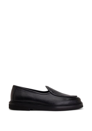 Soloviere Alexis pebbled-leather loafers - Black