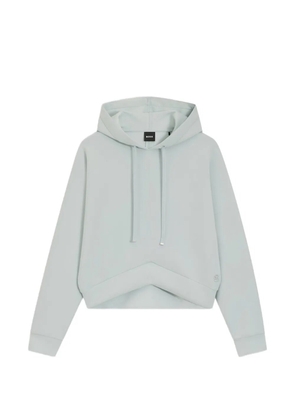 BOSS drawstring cropped hoodie - Blue