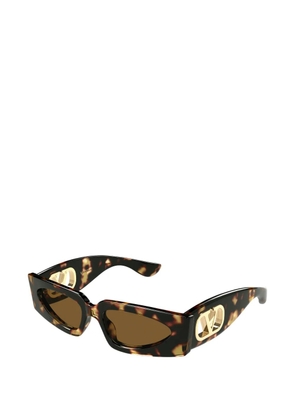 VALENTINO GARAVANI EYEWEAR VLogo tortoiseshell-effect sunglasses - Brown