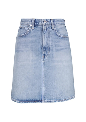 Citizens of Humanity faded-effect denim skirt - Blue
