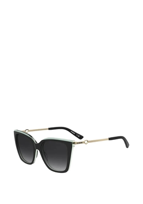 Love Moschino heart-detail cat-eye sunglasses - Black