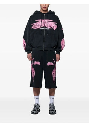 GODMADE Vivid graphic-print zip-up hoodie - Black