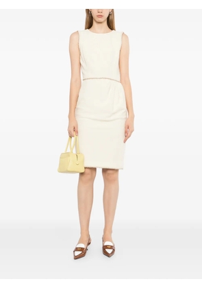 CHANEL Pre-Owned sleeveless tweed dress - Neutrals
