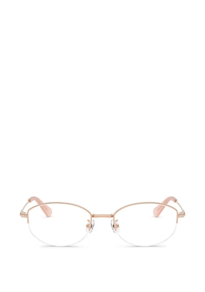 Swarovski Eyewear rose gold round-frame glasses - Pink