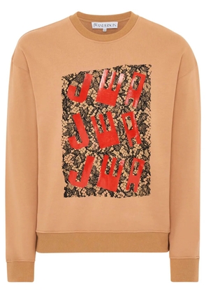 JW Anderson lace-print sweatshirt - Neutrals