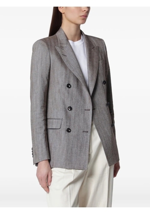 Tagliatore double-breasted peak-lapel blazer - Grey