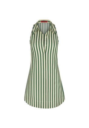 Simon Miller Loch striped sleeveless cotton mini dress - Green